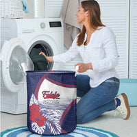 Falefa Samoa Village Laundry Basket Valley Polynesian Tribal Hibiscus Floral