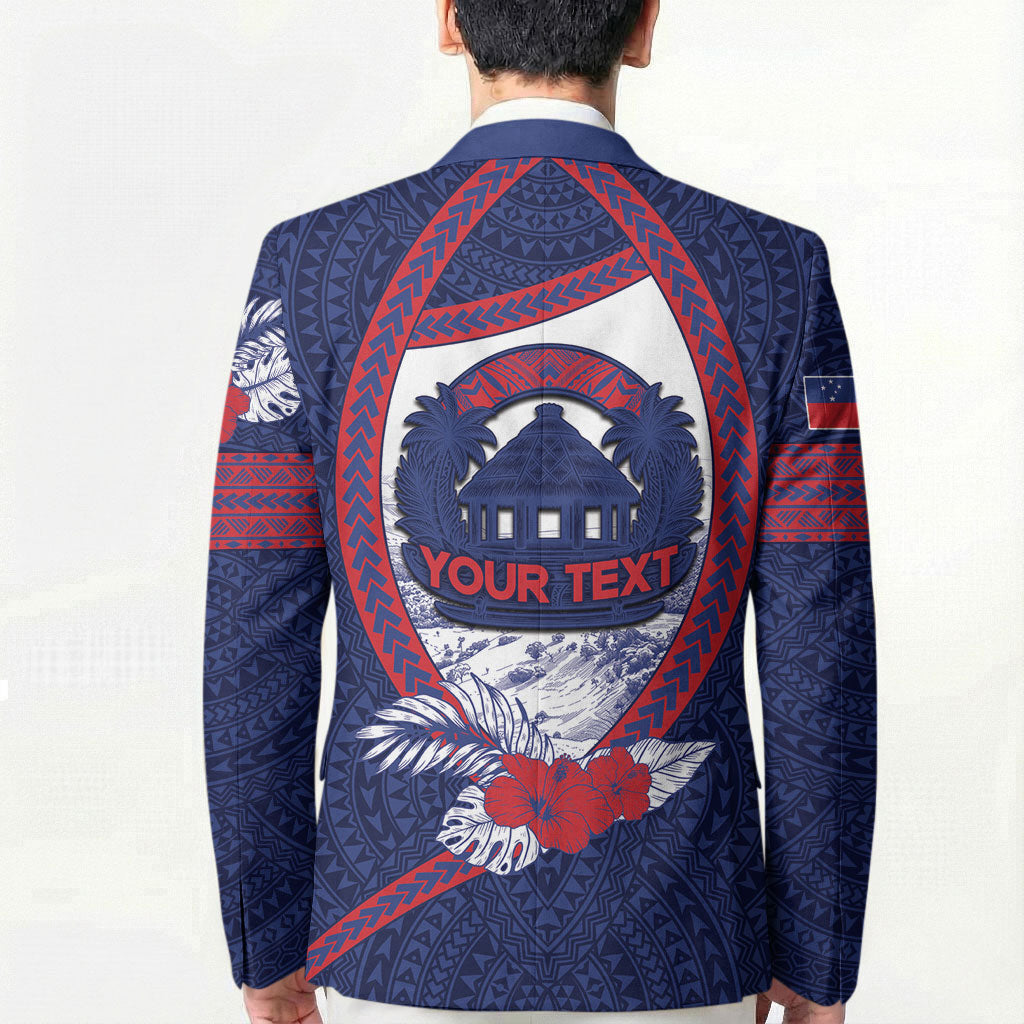 Personalised Falefa Samoa Village Blazer Valley Polynesian Tribal Hibiscus Floral DT05 - Polynesian Pride