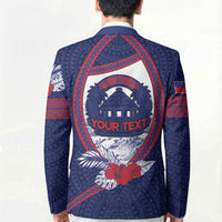 Personalised Falefa Samoa Village Blazer Valley Polynesian Tribal Hibiscus Floral DT05 - Polynesian Pride