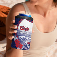 Personalised Falefa Samoa Village 4 in 1 Can Cooler Tumbler Valley Polynesian Tribal Hibiscus Floral
