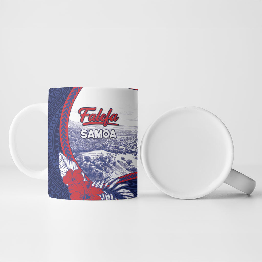 Personalised Falefa Samoa Village Ceramic Mug Valley Polynesian Tribal Hibiscus Floral DT05 - Polynesian Pride