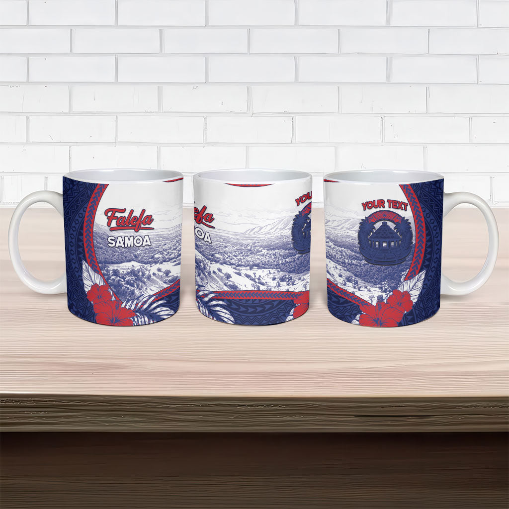 Personalised Falefa Samoa Village Ceramic Mug Valley Polynesian Tribal Hibiscus Floral DT05 - Polynesian Pride