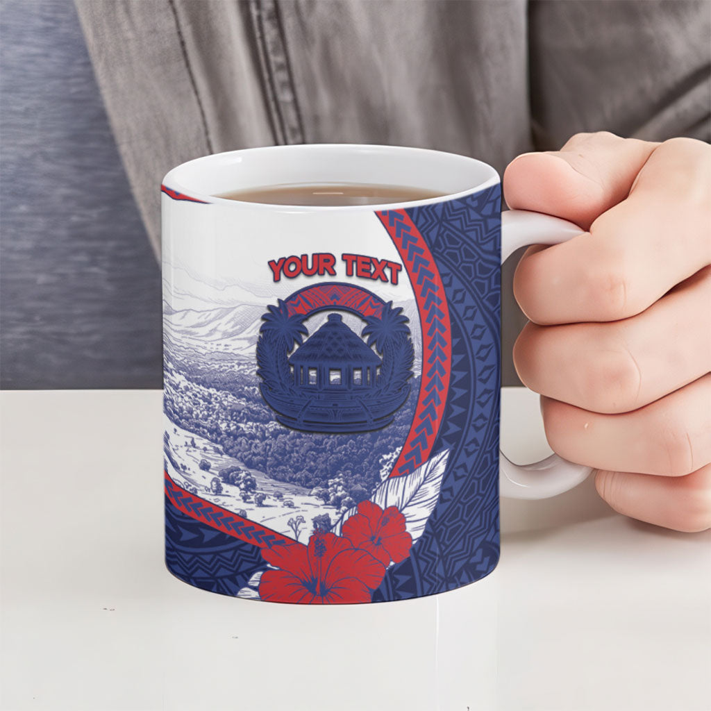 Personalised Falefa Samoa Village Ceramic Mug Valley Polynesian Tribal Hibiscus Floral DT05 - Polynesian Pride