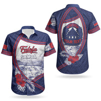 Personalised Falefa Samoa Village Couples Matching Off Shoulder Maxi Dress and Hawaiian Shirt Valley Polynesian Tribal Hibiscus Floral