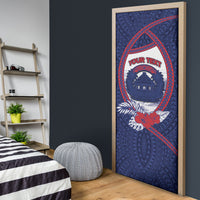 Personalised Falefa Samoa Village Door Cover Valley Polynesian Tribal Hibiscus Floral