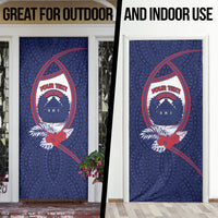 Personalised Falefa Samoa Village Door Cover Valley Polynesian Tribal Hibiscus Floral