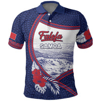 Personalised Falefa Samoa Village Polo Shirt Valley Polynesian Tribal Hibiscus Floral
