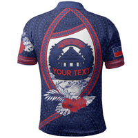 Personalised Falefa Samoa Village Polo Shirt Valley Polynesian Tribal Hibiscus Floral