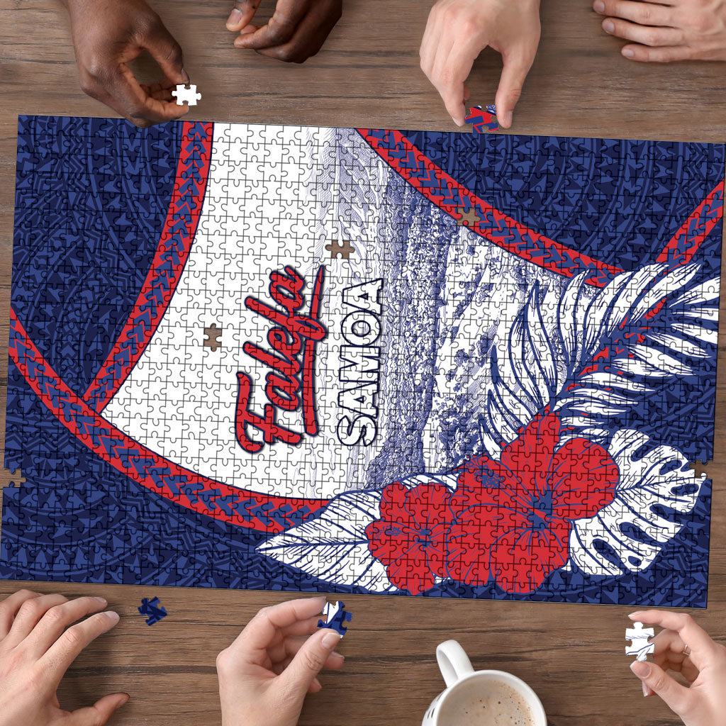 Falefa Samoa Village Puzzle Valley Polynesian Tribal Hibiscus Floral