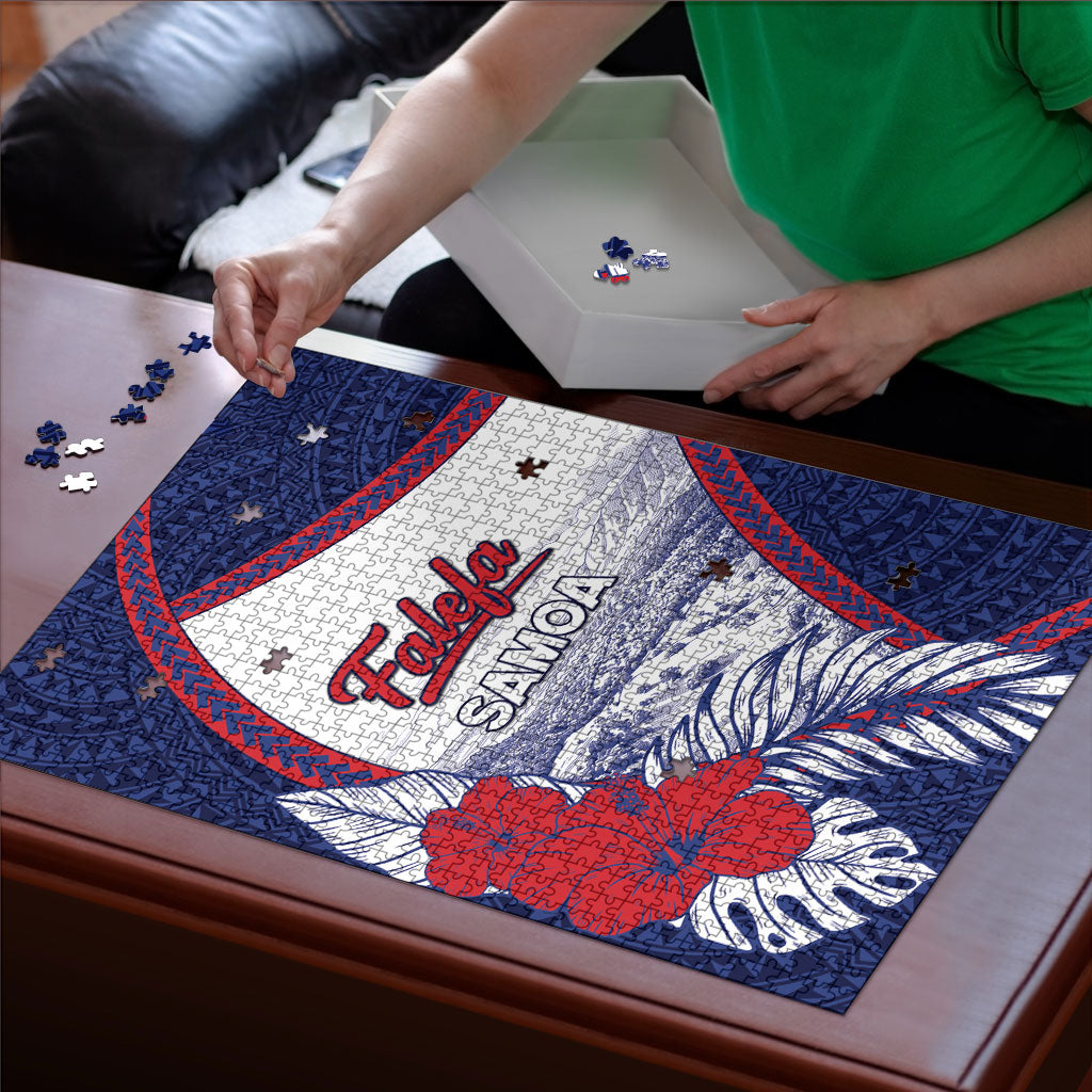 Falefa Samoa Village Puzzle Valley Polynesian Tribal Hibiscus Floral