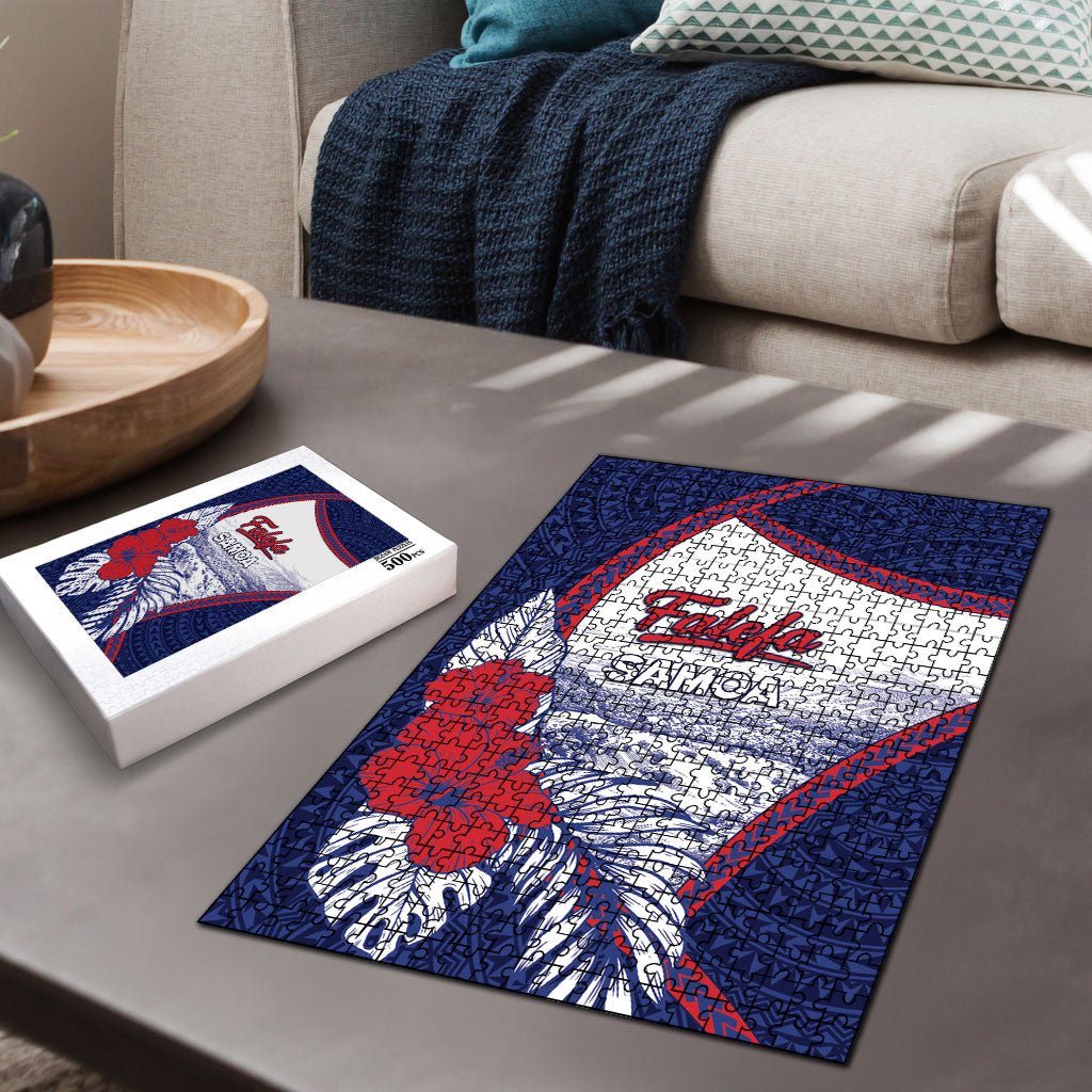 Falefa Samoa Village Puzzle Valley Polynesian Tribal Hibiscus Floral