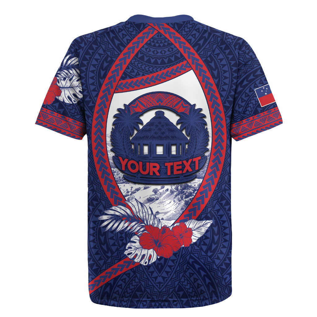 Personalised Falefa Samoa Village Rugby Jersey Valley Polynesian Tribal Hibiscus Floral DT05 - Polynesian Pride
