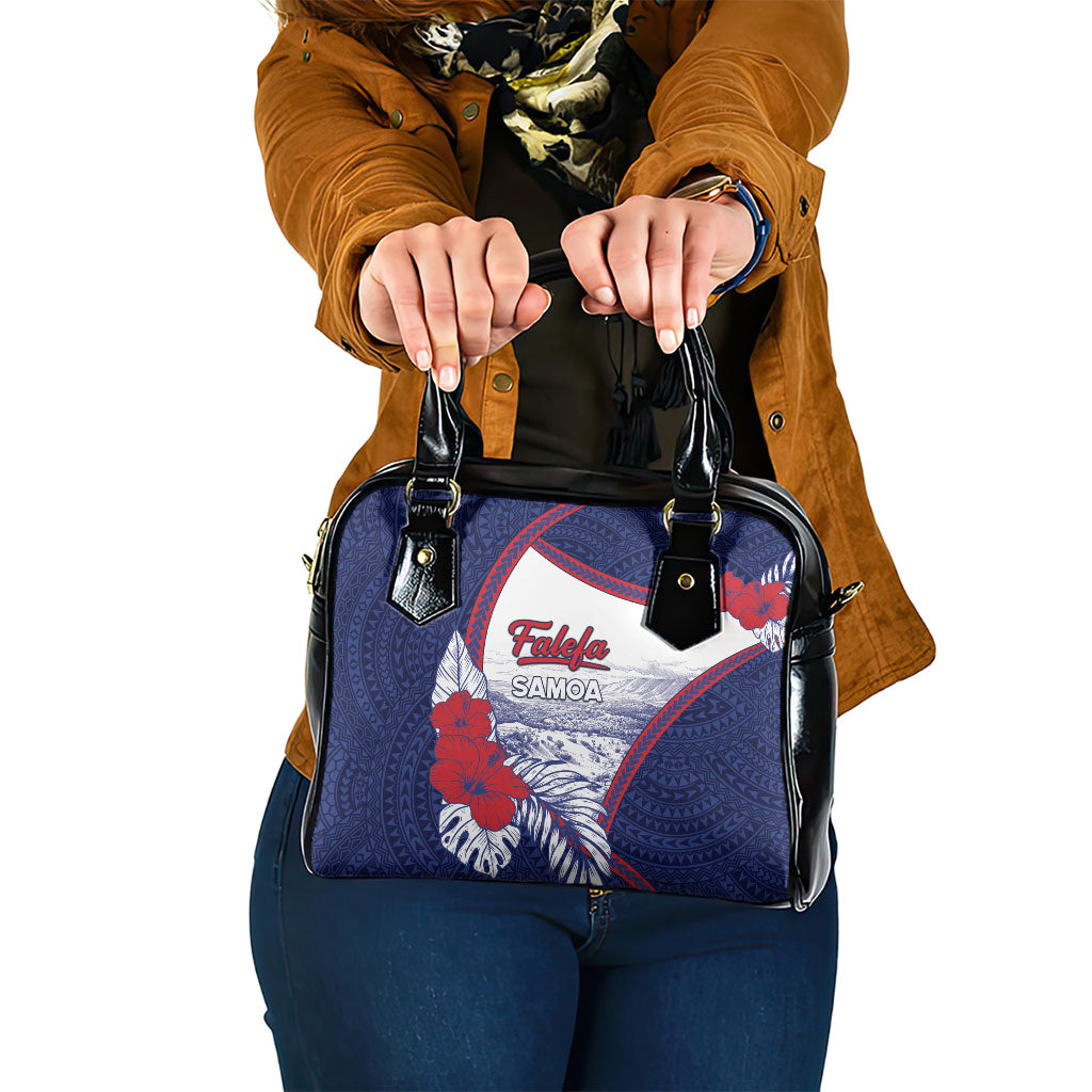 Falefa Samoa Village Shoulder Handbag Valley Polynesian Tribal Hibiscus Floral
