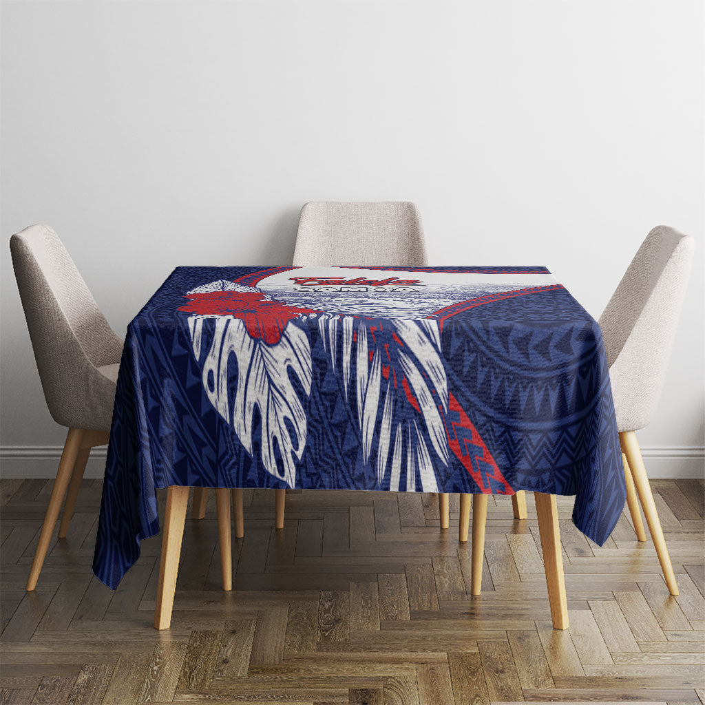 Falefa Samoa Village Tablecloth Valley Polynesian Tribal Hibiscus Floral