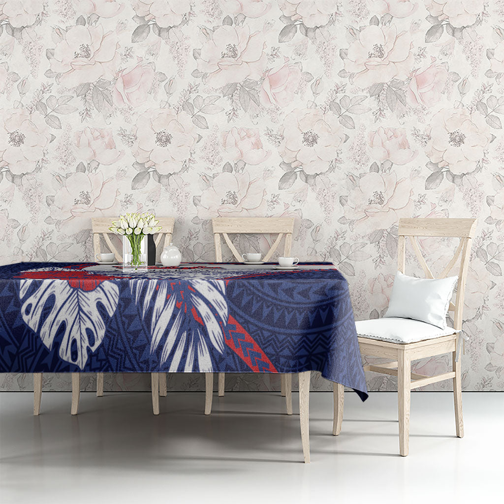 Falefa Samoa Village Tablecloth Valley Polynesian Tribal Hibiscus Floral