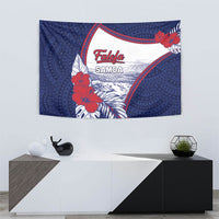 Falefa Samoa Village Tapestry Valley Polynesian Tribal Hibiscus Floral
