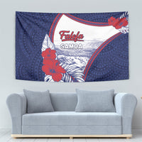 Falefa Samoa Village Tapestry Valley Polynesian Tribal Hibiscus Floral