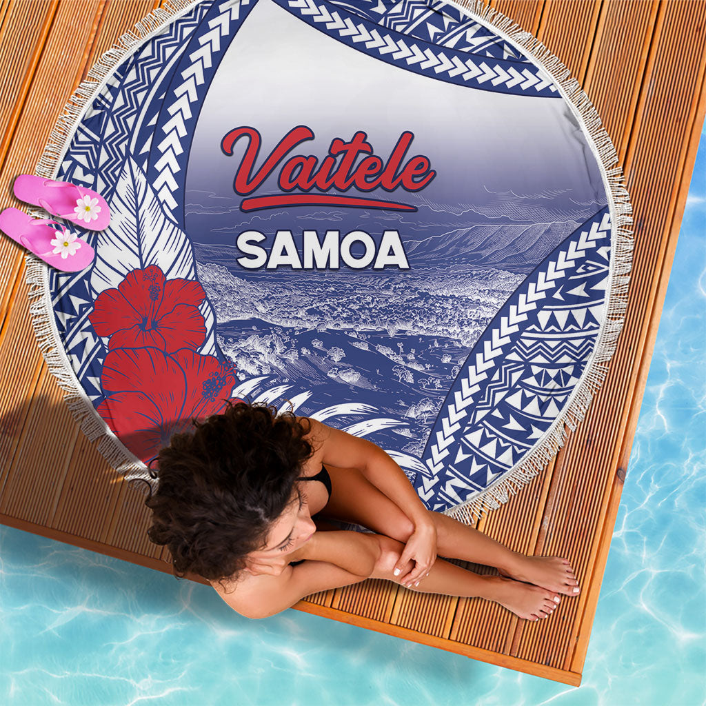 Vaitele Samoa Village Beach Blanket Falefa Valley Polynesian Tribal Hibiscus Floral