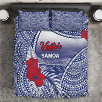 Vaitele Samoa Village Bedding Set Falefa Valley Polynesian Tribal Hibiscus Floral