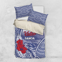 Vaitele Samoa Village Bedding Set Falefa Valley Polynesian Tribal Hibiscus Floral