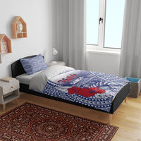 Vaitele Samoa Village Bedding Set Falefa Valley Polynesian Tribal Hibiscus Floral