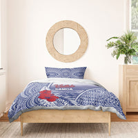 Vaitele Samoa Village Bedding Set Falefa Valley Polynesian Tribal Hibiscus Floral