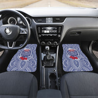 Personalised Vaitele Samoa Village Car Mats Falefa Valley Polynesian Tribal Hibiscus Floral
