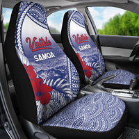 Vaitele Samoa Village Car Seat Cover Falefa Valley Polynesian Tribal Hibiscus Floral
