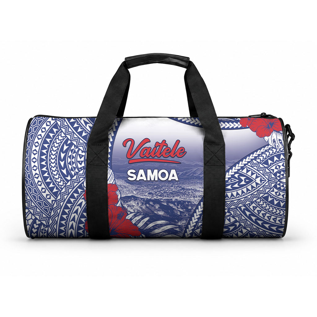 Vaitele Samoa Village Duffle Bag Falefa Valley Polynesian Tribal Hibiscus Floral DT05 One size White - Polynesian Pride