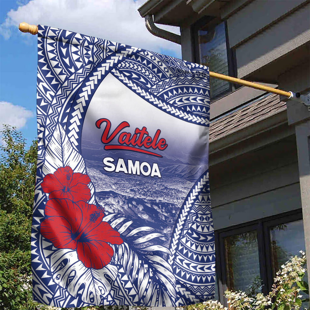 Vaitele Samoa Village Garden Flag Falefa Valley Polynesian Tribal Hibiscus Floral