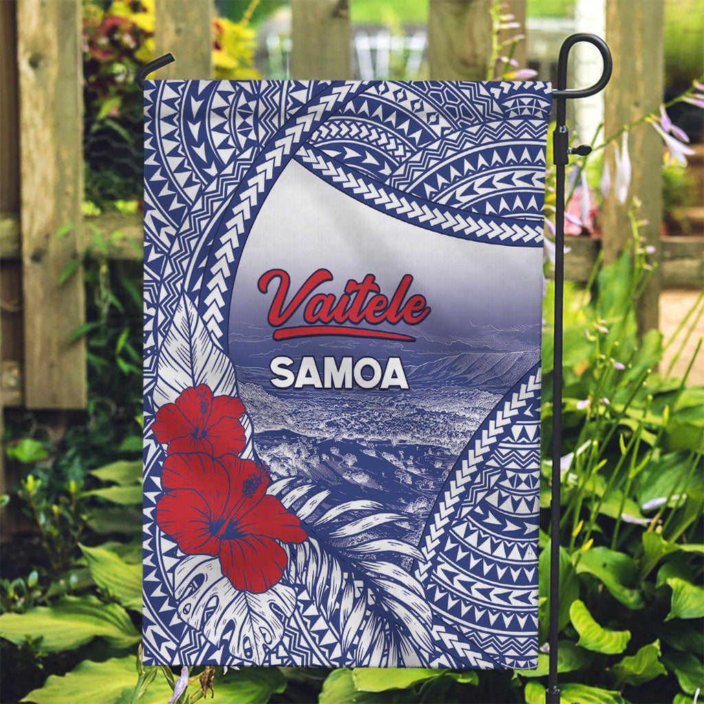 Vaitele Samoa Village Garden Flag Falefa Valley Polynesian Tribal Hibiscus Floral