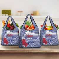 Vaitele Samoa Village Grocery Bag Falefa Valley Polynesian Tribal Hibiscus Floral