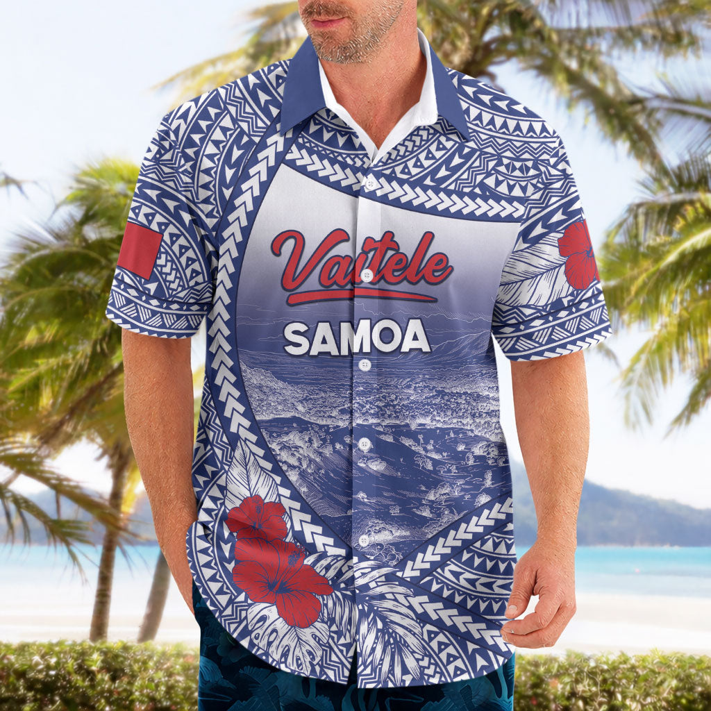 Personalised Vaitele Samoa Village Hawaiian Shirt Falefa Valley Polynesian Tribal Hibiscus Floral