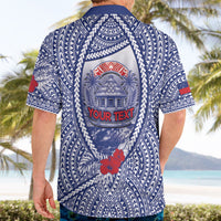 Personalised Vaitele Samoa Village Hawaiian Shirt Falefa Valley Polynesian Tribal Hibiscus Floral