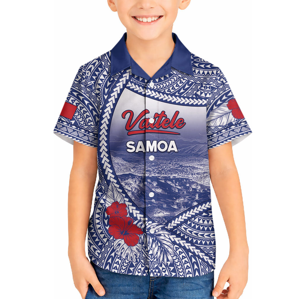 Personalised Vaitele Samoa Village Hawaiian Shirt Falefa Valley Polynesian Tribal Hibiscus Floral
