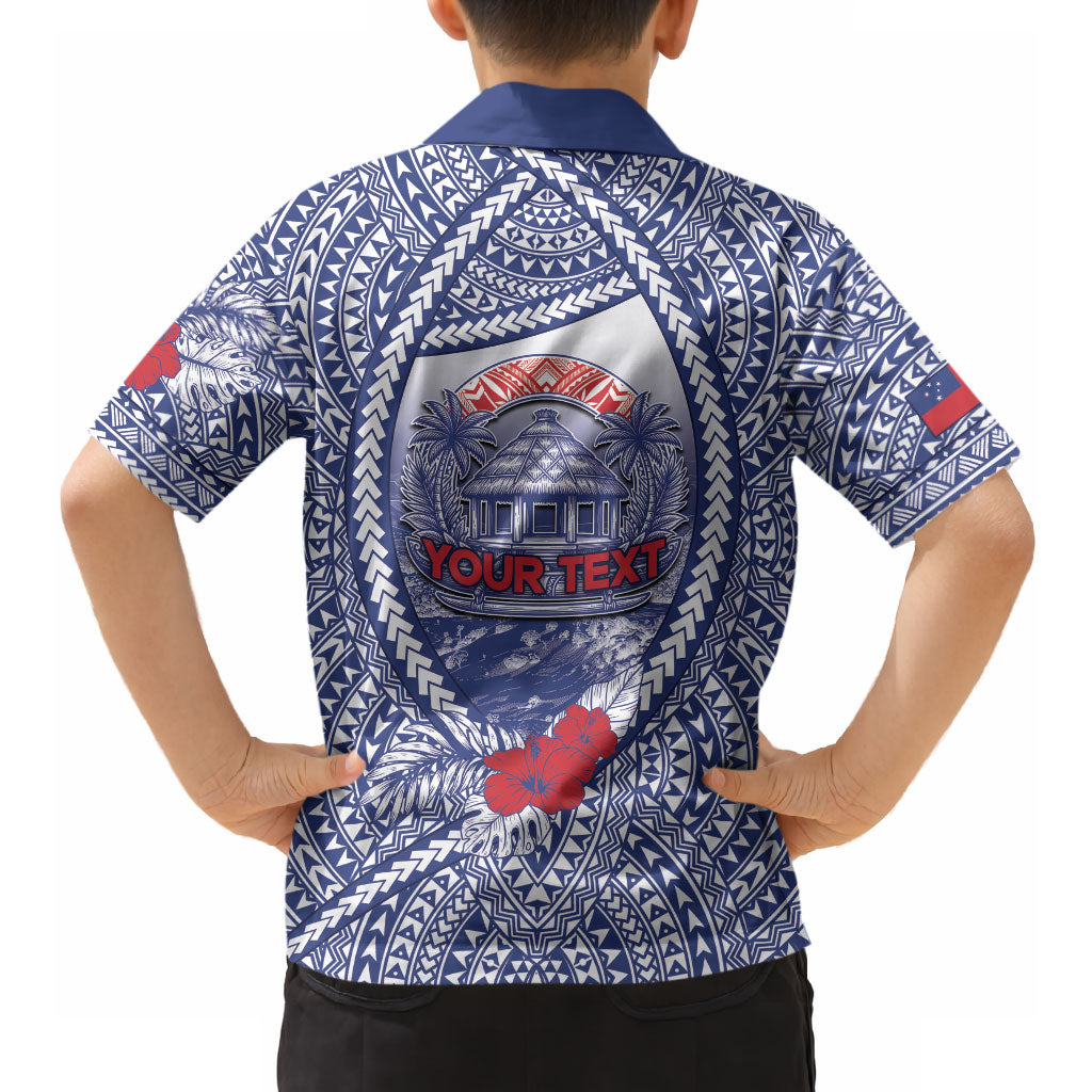 Personalised Vaitele Samoa Village Hawaiian Shirt Falefa Valley Polynesian Tribal Hibiscus Floral