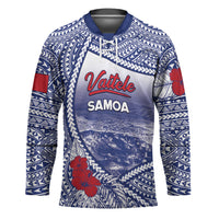 Personalised Vaitele Samoa Village Hockey Jersey Falefa Valley Polynesian Tribal Hibiscus Floral