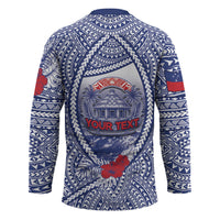 Personalised Vaitele Samoa Village Hockey Jersey Falefa Valley Polynesian Tribal Hibiscus Floral