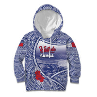 Personalised Vaitele Samoa Village Kid Hoodie Falefa Valley Polynesian Tribal Hibiscus Floral