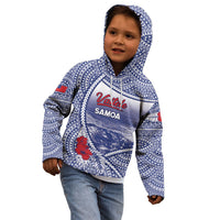 Personalised Vaitele Samoa Village Kid Hoodie Falefa Valley Polynesian Tribal Hibiscus Floral