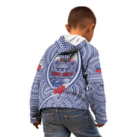 Personalised Vaitele Samoa Village Kid Hoodie Falefa Valley Polynesian Tribal Hibiscus Floral