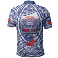 Personalised Vaitele Samoa Village Polo Shirt Falefa Valley Polynesian Tribal Hibiscus Floral