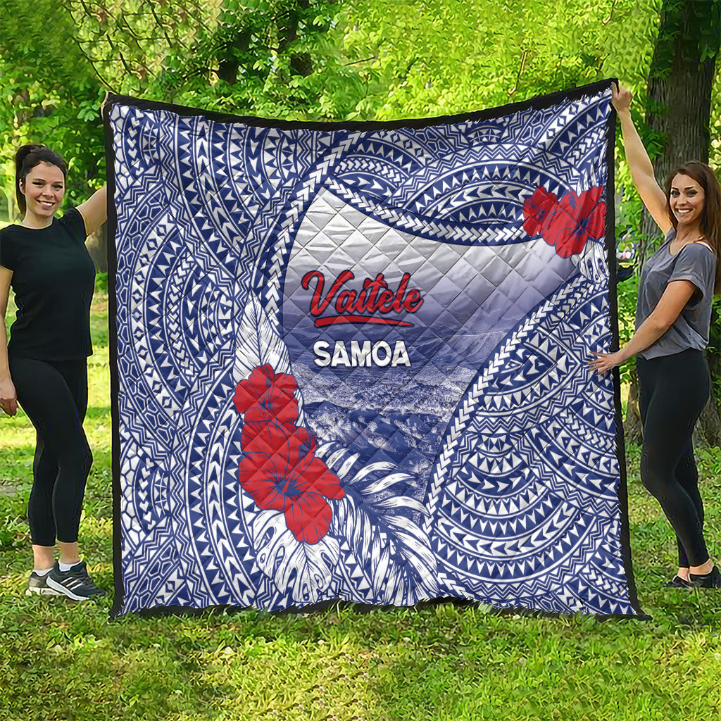 Vaitele Samoa Village Quilt Falefa Valley Polynesian Tribal Hibiscus Floral