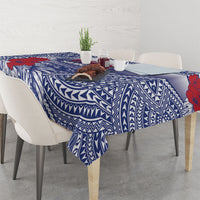 Vaitele Samoa Village Tablecloth Falefa Valley Polynesian Tribal Hibiscus Floral