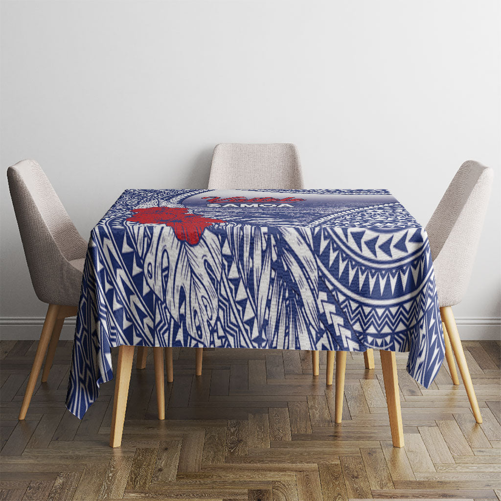 Vaitele Samoa Village Tablecloth Falefa Valley Polynesian Tribal Hibiscus Floral