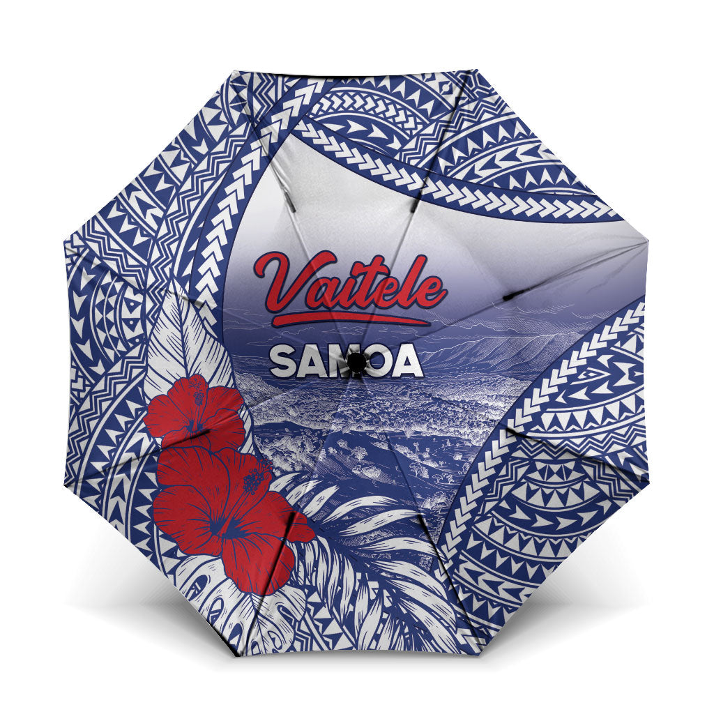 Vaitele Samoa Village Umbrella Falefa Valley Polynesian Tribal Hibiscus Floral