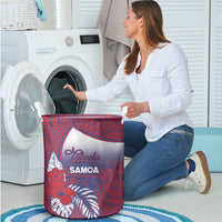 Faleula Samoa Village Laundry Basket Falefa Valley Polynesian Tribal Hibiscus Floral