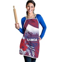 Faleula Samoa Village Apron Falefa Valley Polynesian Tribal Hibiscus Floral DT05 - Polynesian Pride