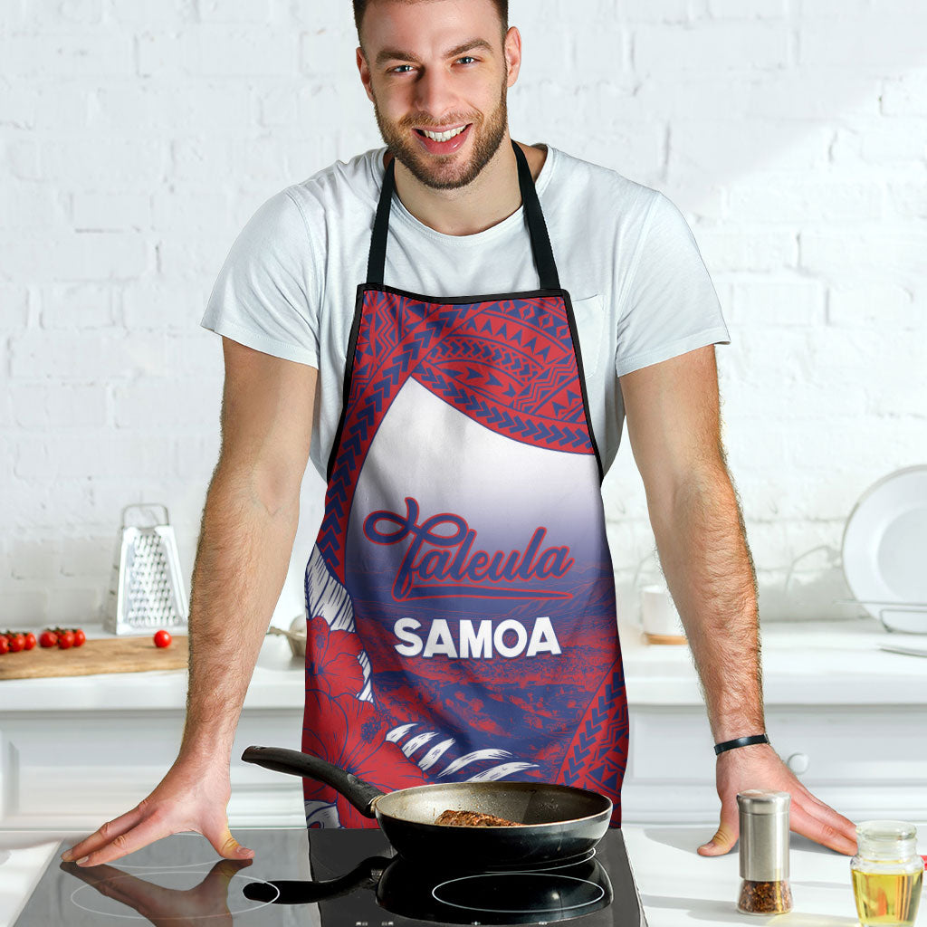 Faleula Samoa Village Apron Falefa Valley Polynesian Tribal Hibiscus Floral DT05 - Polynesian Pride