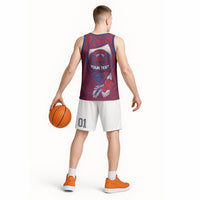Personalised Faleula Samoa Village Basketball Jersey Falefa Valley Polynesian Tribal Hibiscus Floral